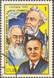 J. Verne, K. Tsiolkovsky, S. Korolyov