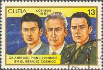 B.Egorov, K.Feoktistov, V.Komarov - 1st  spaceship crew of 3