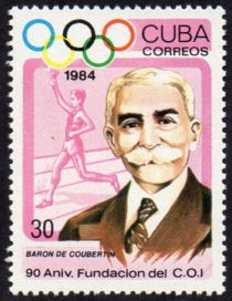 90th Anniversary of IOC. Pierre de Coubertin (1863-1937)