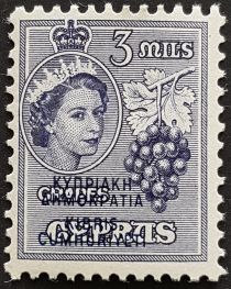 Cyprus Independence (overprint in blue)