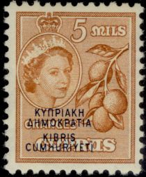 Cyprus Independence (overprint in blue)