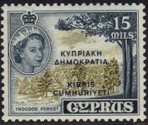 Cyprus Independence (overprint in blue)