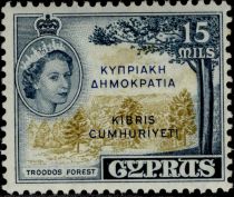 Cyprus Independence (overprint in blue)