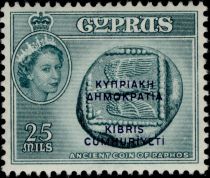 Cyprus Independence (overprint in blue)