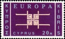 EUROPA/CEPT 1963 - Square and Initials C.E.P.T. with emblem