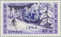 Overprint in blue with U.N. Emblem