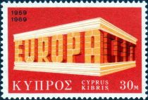 EUROPA/CEPT 1969 - Colonnade with EUROPA Emblem