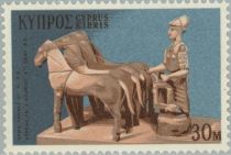 Goddess Athena and horse-drawn chariot