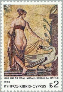 Leda and the swan, Mosaic, Kouklia, 3rd cent. A.D.