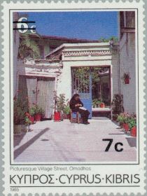 Picturesque Village Street, Omodhos (overprint)