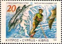 Water-skier, dolphin and gull (Moufflon Encouragement Cup)