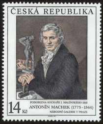 ANTONÍN MACHEK: Portrait of sculptor J. Malínský, 1818