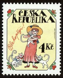 Girl and cats ("Congratulations")