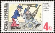 Mrs Muller and Svejk in wheelchair