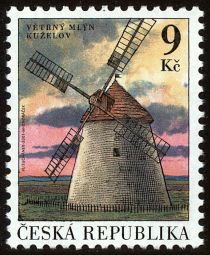 Stone windmill in Kuželov