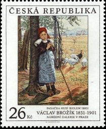 Václav Brožík (1851-1901): The Goose Keeper, 1885