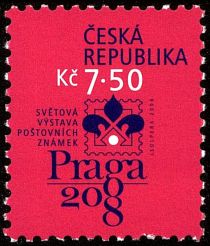 Logo of the World Exhibition of Postage Stamps PRAGA 2008