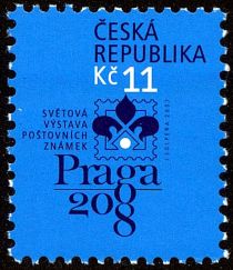 Logo of the World Exhibition of Postage Stamps PRAGA 2008