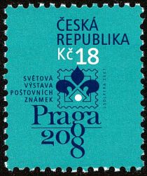 Logo of the World Exhibition of Postage Stamps PRAGA 2008