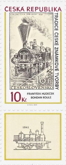 František Hudeček - Stamp of 1956