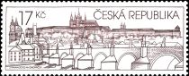 Panorama of Charles Bridge with Prague Castle