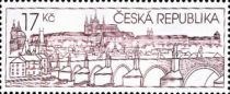 Panorama of Charles Bridge with Prague Castle