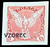 Falcon in flight overprint "VZOREC"