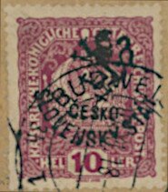 Austria Stamps Overprinted "ČESKO-SLOVENSKÝ STÁT" and Lion