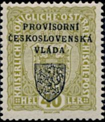 Austria Stamps Overprinted "PROVISORNÍ ČESKOSLOVENSKÁ VLÁDA"