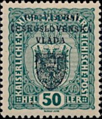 Austria Stamps Overprinted "PROVISORNÍ ČESKOSLOVENSKÁ VLÁDA"