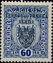 Austria Stamps Overprinted "PROVISORNÍ ČESKOSLOVENSKÁ VLÁDA"