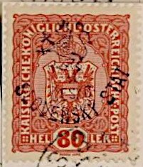 Austria Stamps Overprinted "ČESKO-SLOVENSKÝ STÁT" and Lion