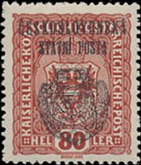 Austria Stamps Overprinted "ČESKOSLOVENSKÁ STÁTNÍ POŠTA"