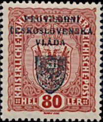 Austria Stamps Overprinted "PROVISORNÍ ČESKOSLOVENSKÁ VLÁDA"