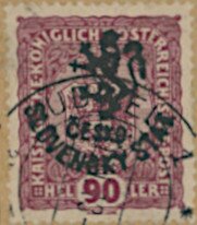 Austria Stamps Overprinted "ČESKO-SLOVENSKÝ STÁT" and Lion