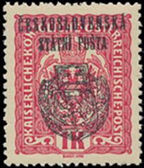 Austria Stamps Overprinted "ČESKOSLOVENSKÁ STÁTNÍ POŠTA"