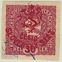 Austria Stamps Overprinted "ČESKO-SLOVENSKÝ STÁT" and Lion