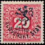 Austria Stamps Overprinted "ČESKO-SLOVENSKÝ STÁT" and Lion