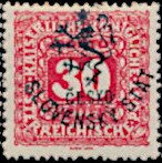 Austria Stamps Overprinted "ČESKO-SLOVENSKÝ STÁT" and Lion