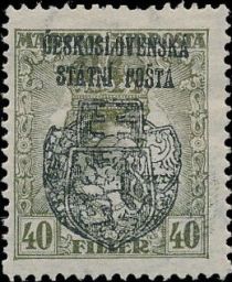 Hungar. Queen Zita Stamp ovpr. ČESKOSLOVENSKÁ STÁTNÍ POŠTA