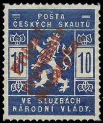 Czech lion overprinted