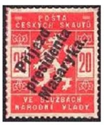 Czech lion overprinted