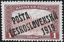 Hungarian Stamps from 1917 overprinted