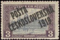 Hungarian Stamps from 1917 overprinted