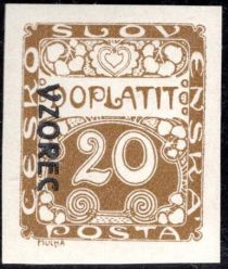 Postage Due - overprint "VZOREC"