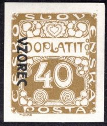 Postage Due - overprint "VZOREC"