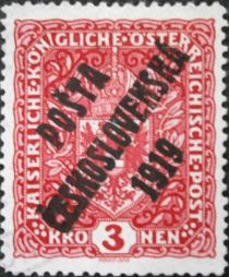 Austrian Stamps of 1916-18 overprinted, broad format