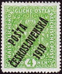 Austrian Stamps of 1916-18 overprinted, broad format