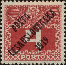 Austrian Postage Due Stamps from 1908/13 overprinted