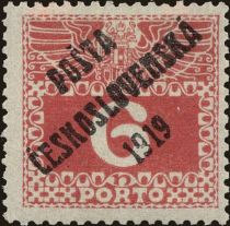 Austrian Postage Due Stamps from 1908/13 overprinted